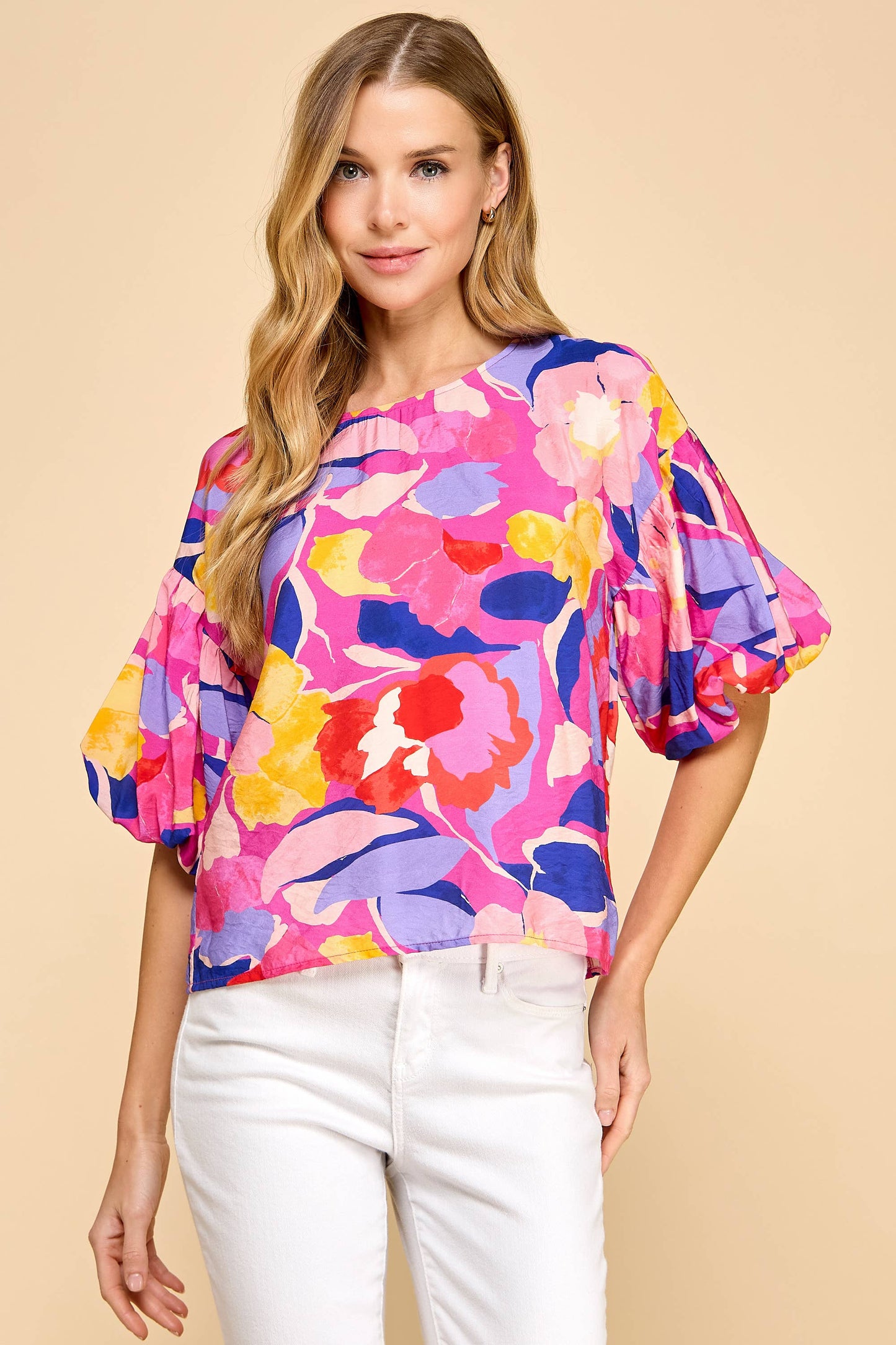 Print Dropped Shoulder Design Top