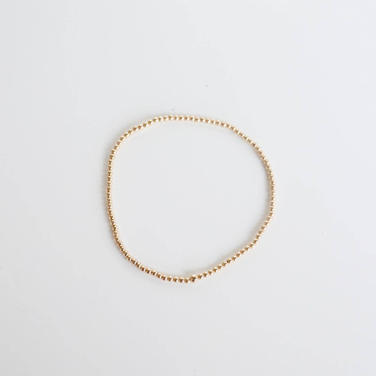 2MM Gold Beaded Bracelet