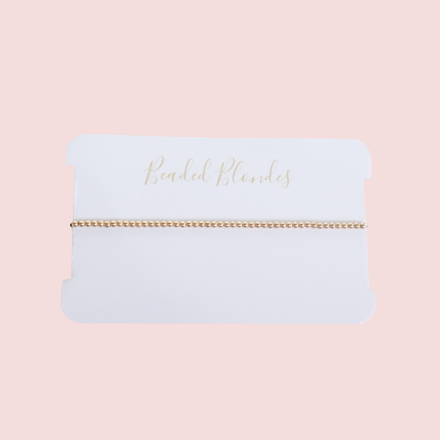 2MM Gold Beaded Bracelet