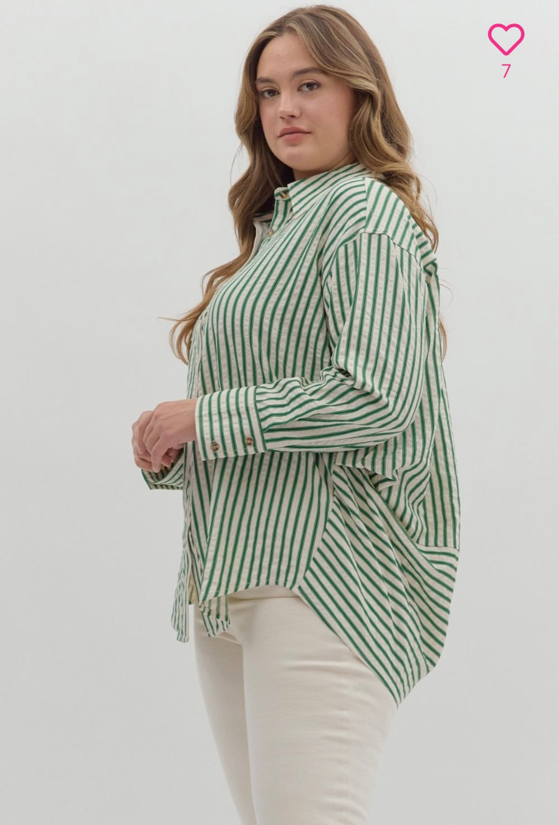 Textured shirt with pleated drape hem