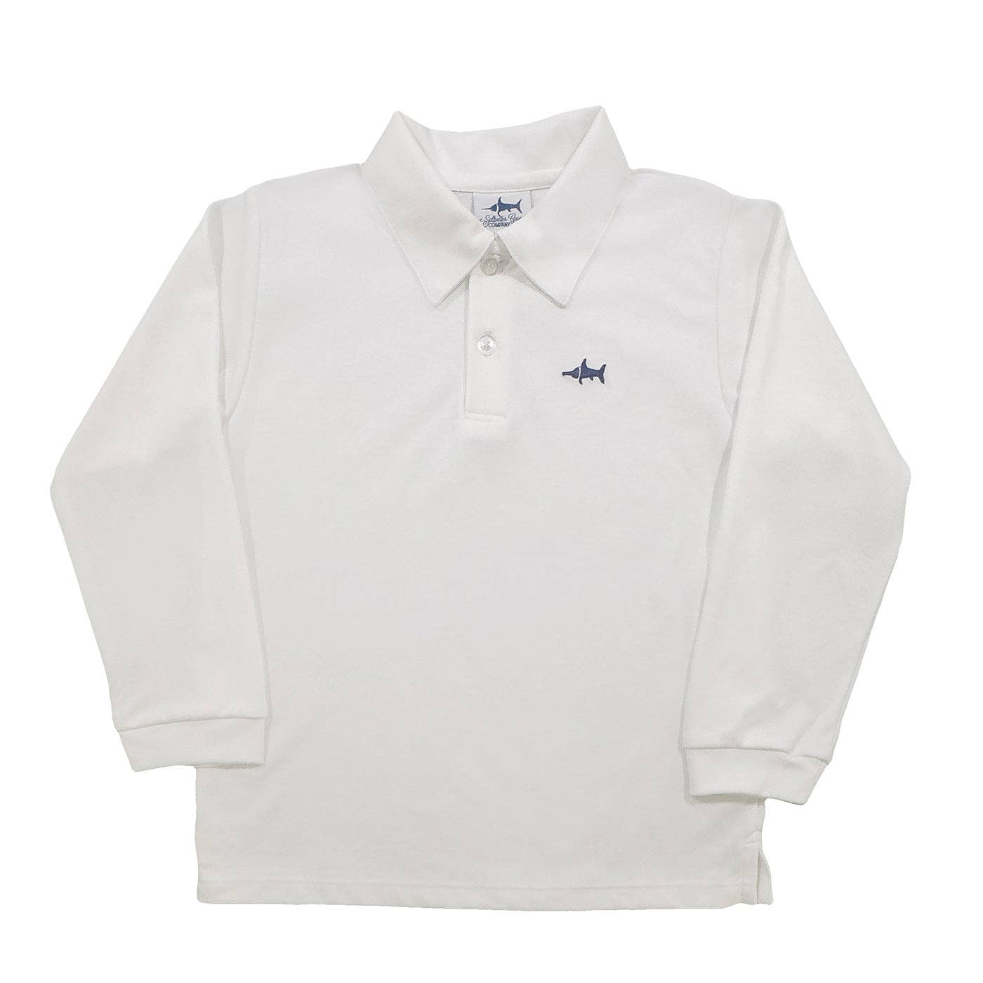 Saltwater Boys Company - SBC Signature Boys Long Sleeve Polo - White