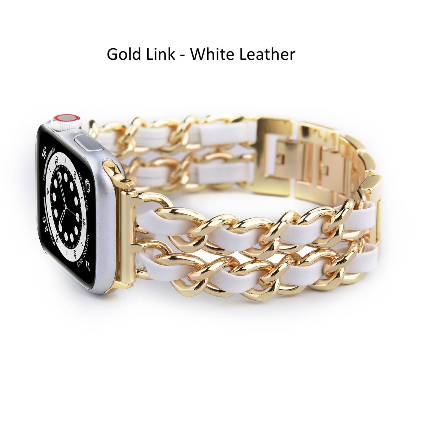Braided Chain & Leather Apple Watch Band