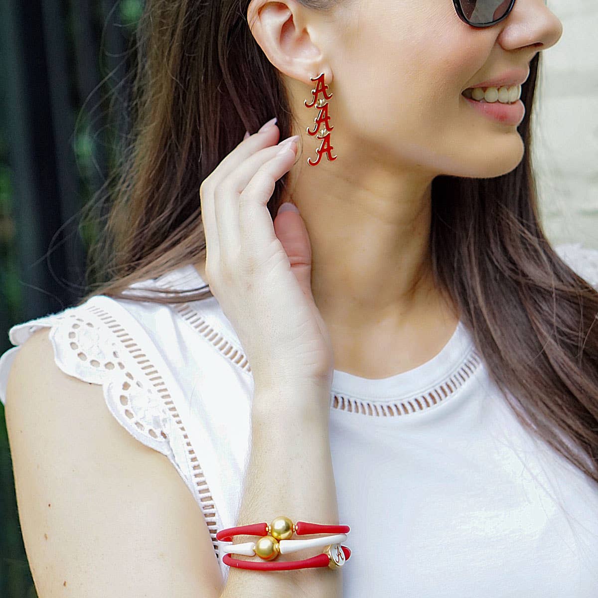 Canvas Style - Alabama Crimson Tide Silicone Bali Bracelet