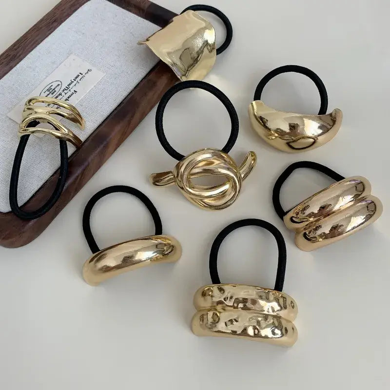 Sweet Cherry Sky - Gold Metal Hair Tie Hair Accessory Hair Band