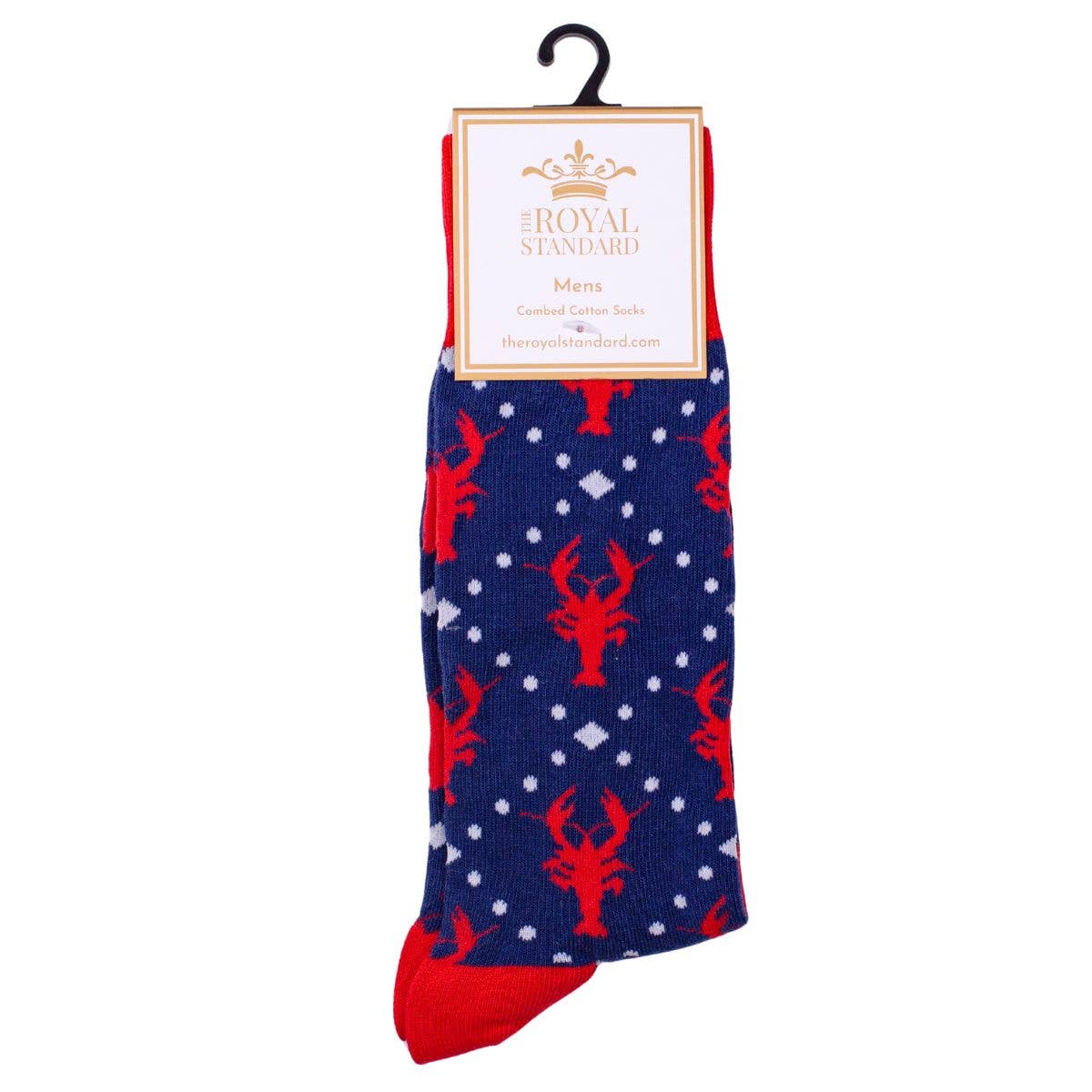 Men's Crawdad Craze Socks Navy/Red One Size