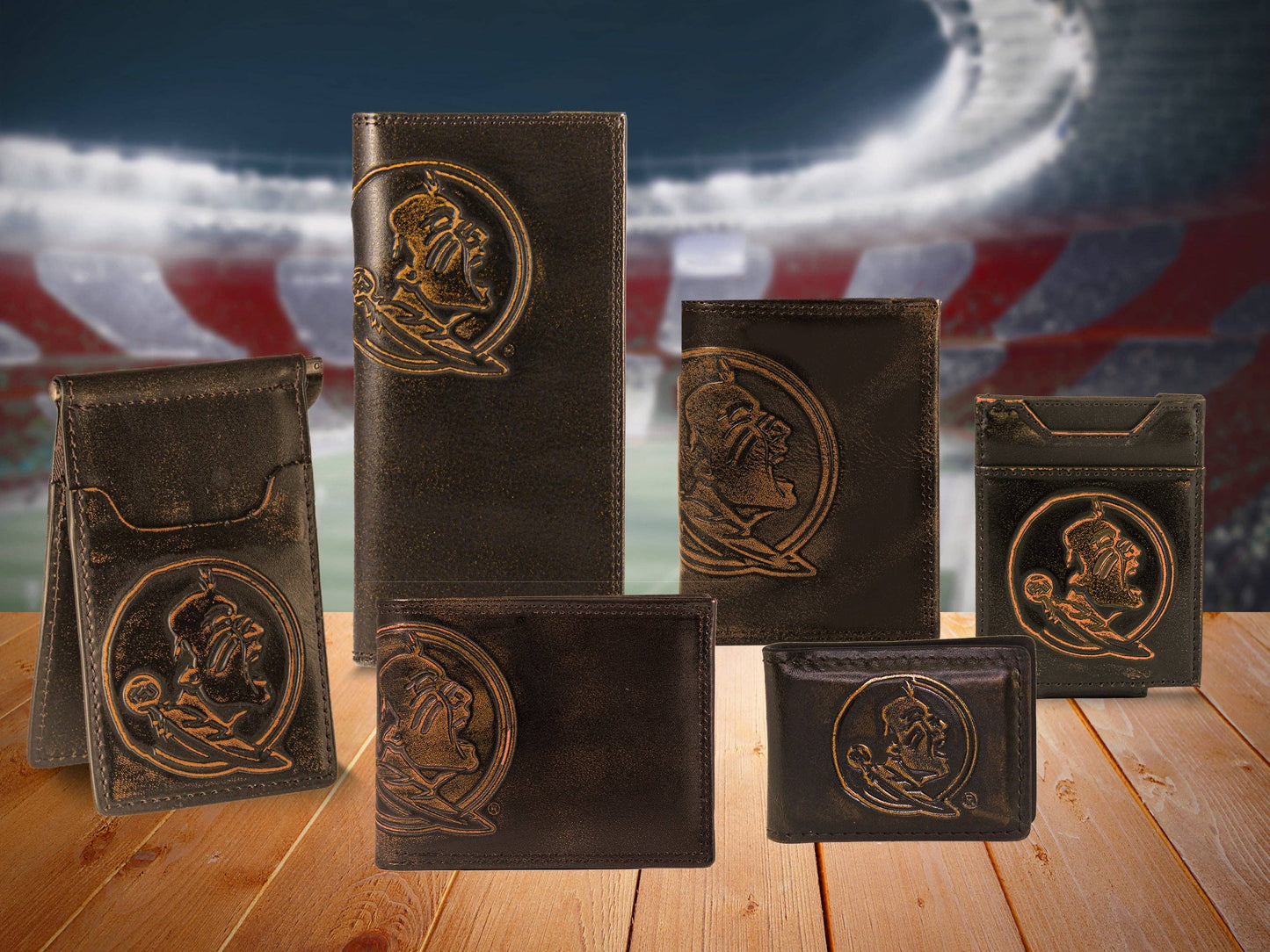 Zep-Pro - Florida State Seminoles Burnished Leather Clip Wallet