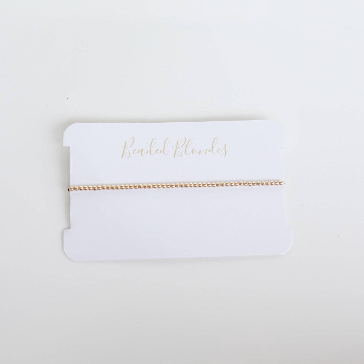 2MM Gold Beaded Bracelet
