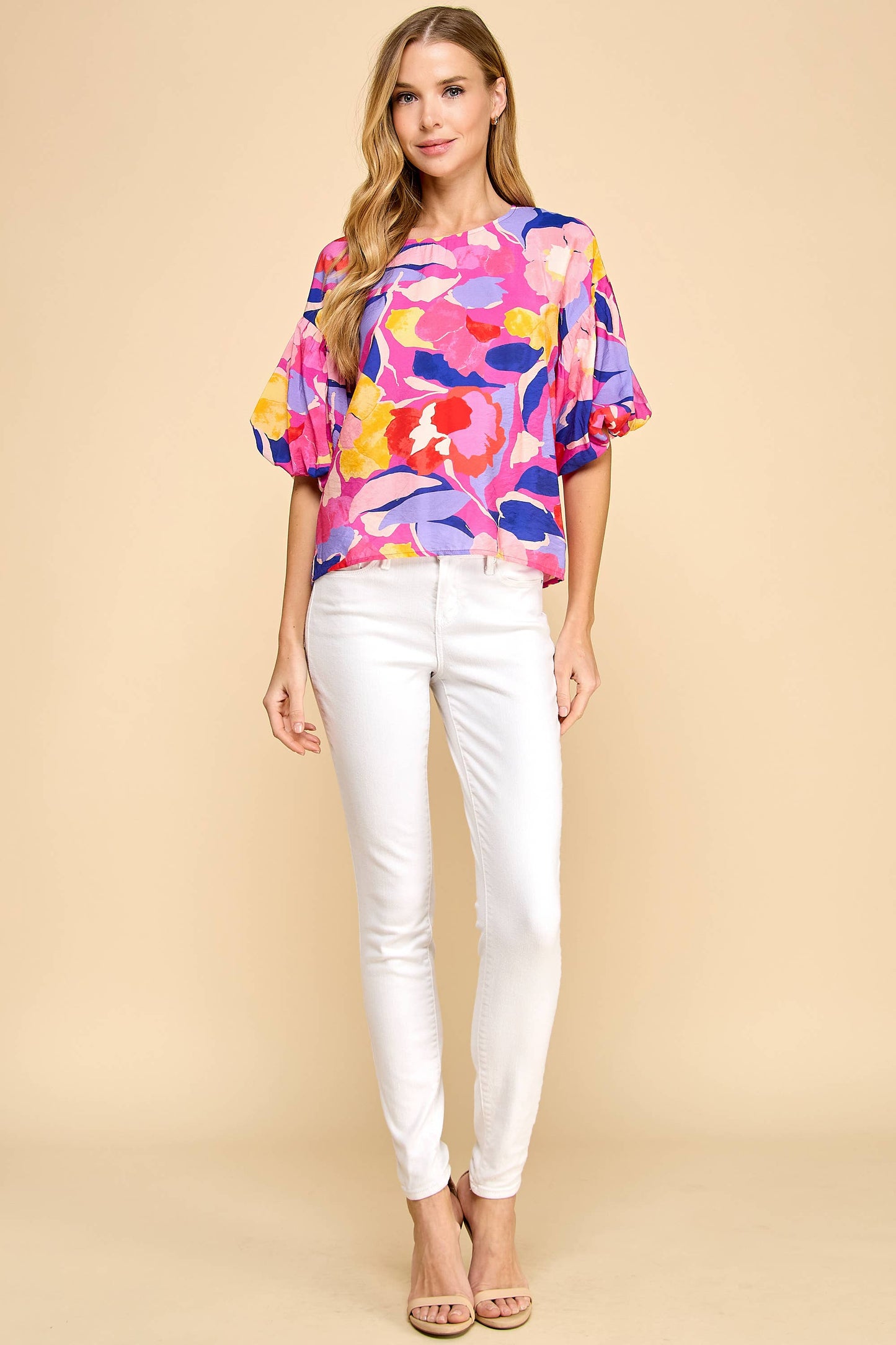 Print Dropped Shoulder Design Top