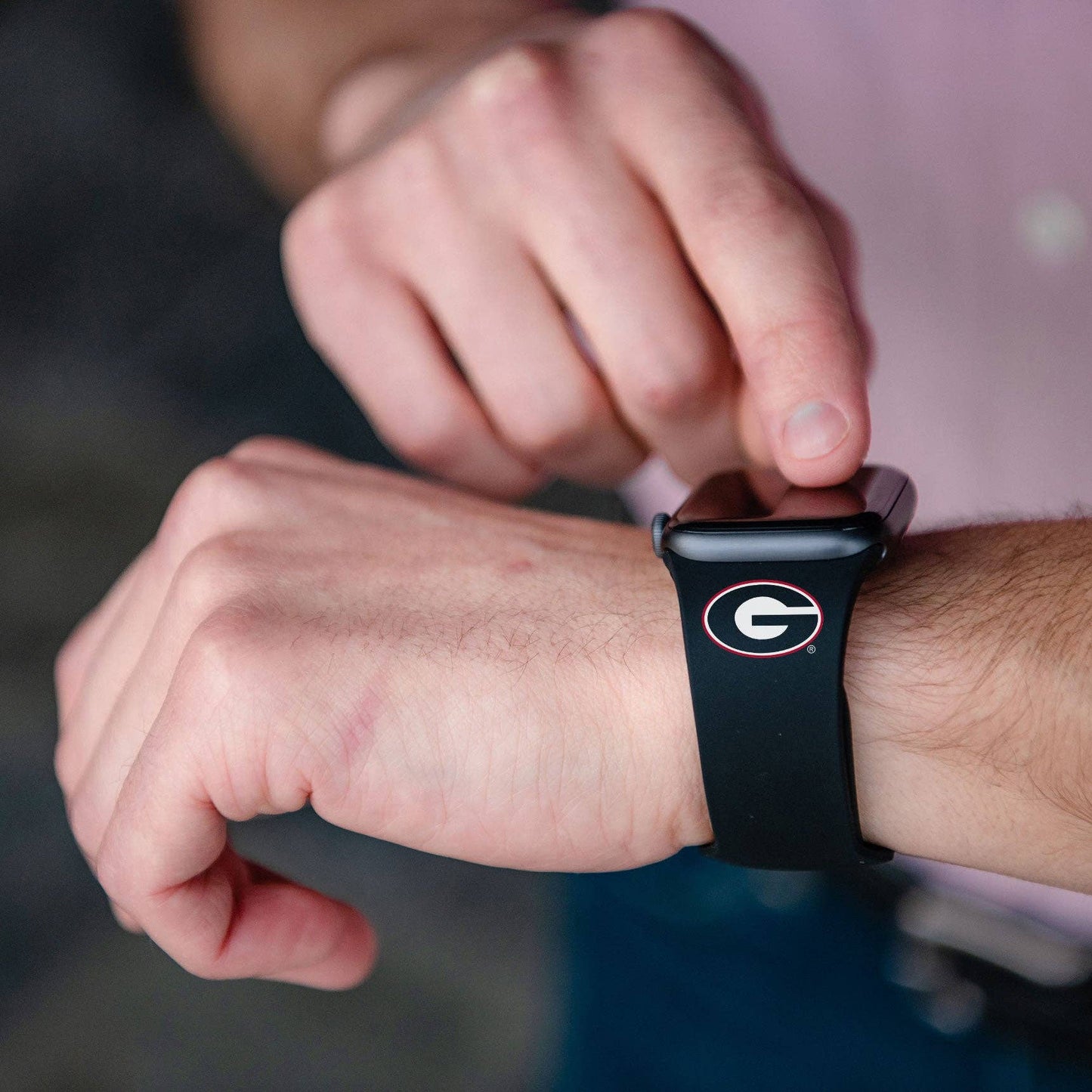 Georgia Bulldogs Apple Watch Band (Black)