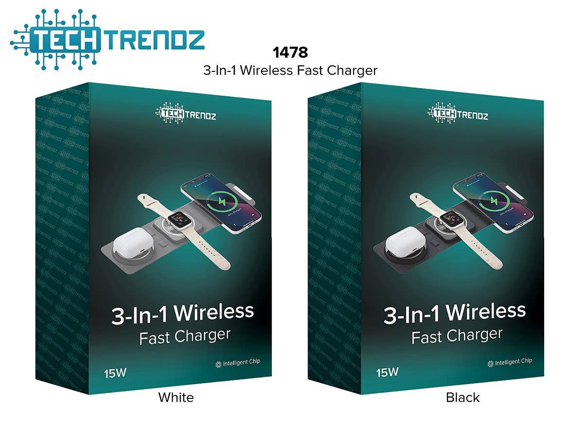 Tech Trendz - 3 in 1 Wireless Fast Charger