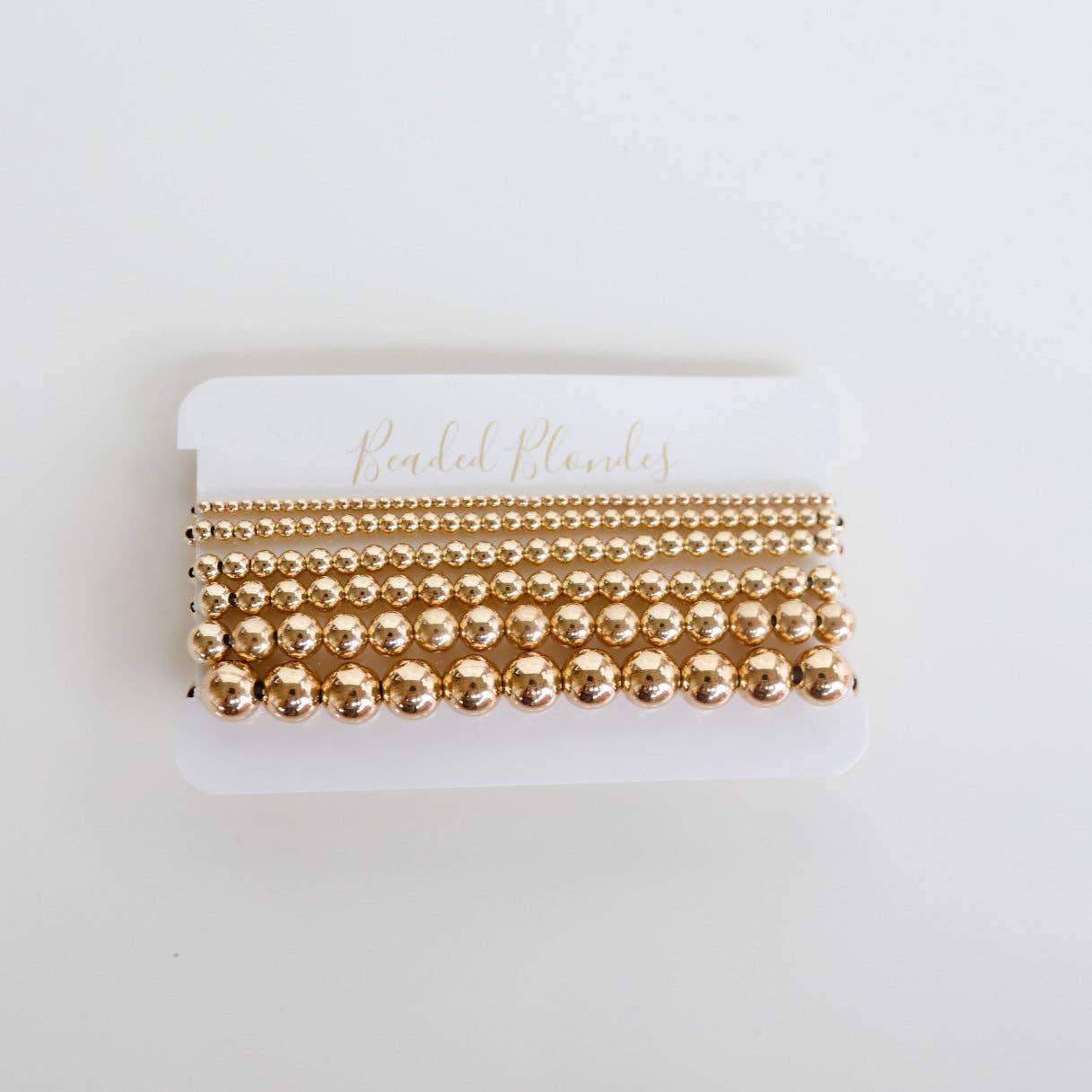 2MM Gold Beaded Bracelet