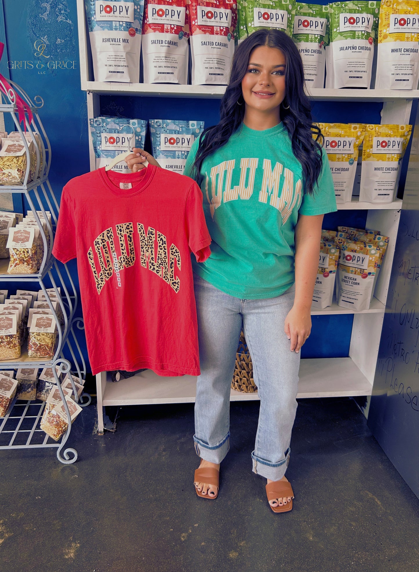 LULU MAC Leopard Adult Paprika Comfort Colors Tee