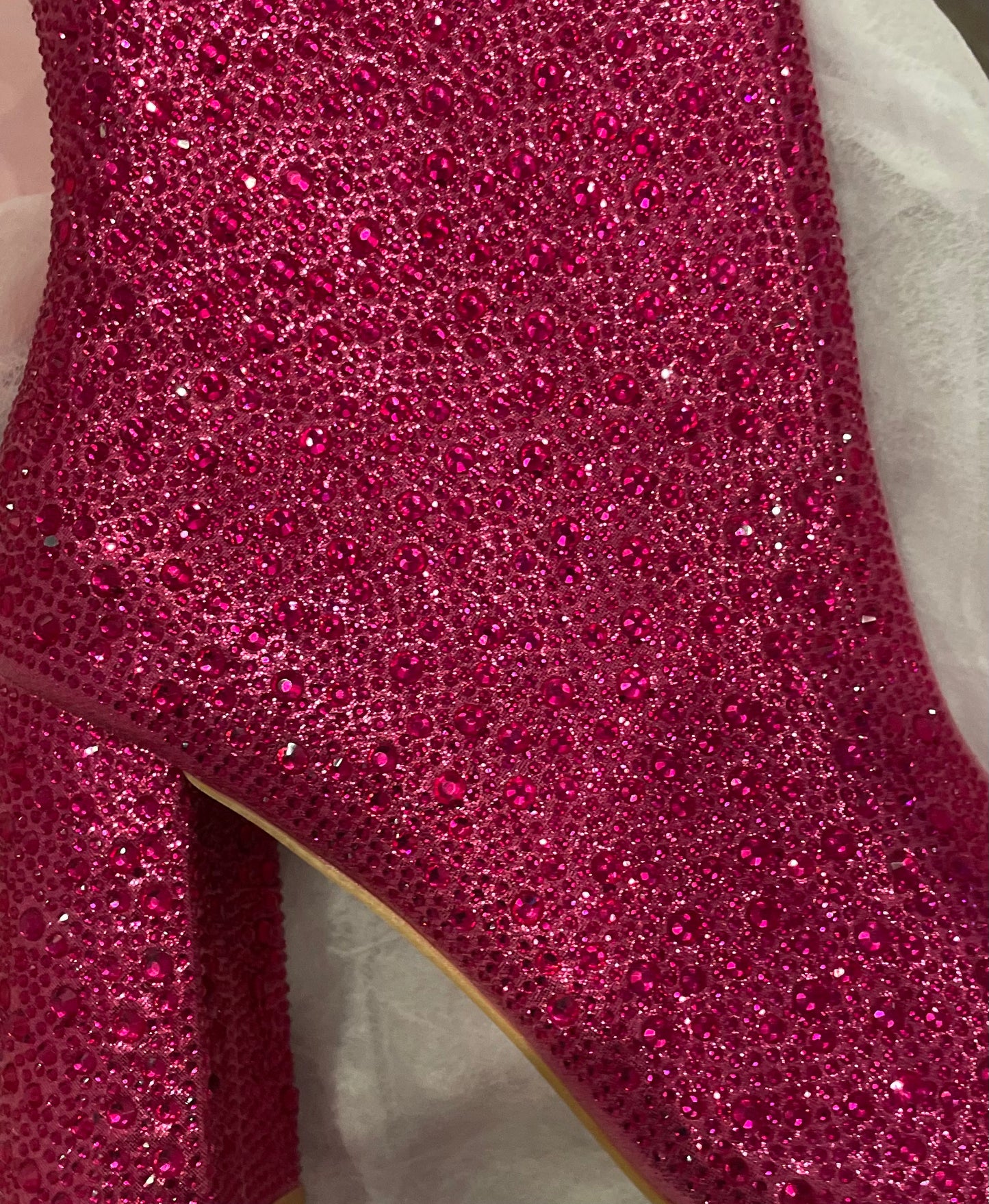 “Dripping in rhinestones” pink booties