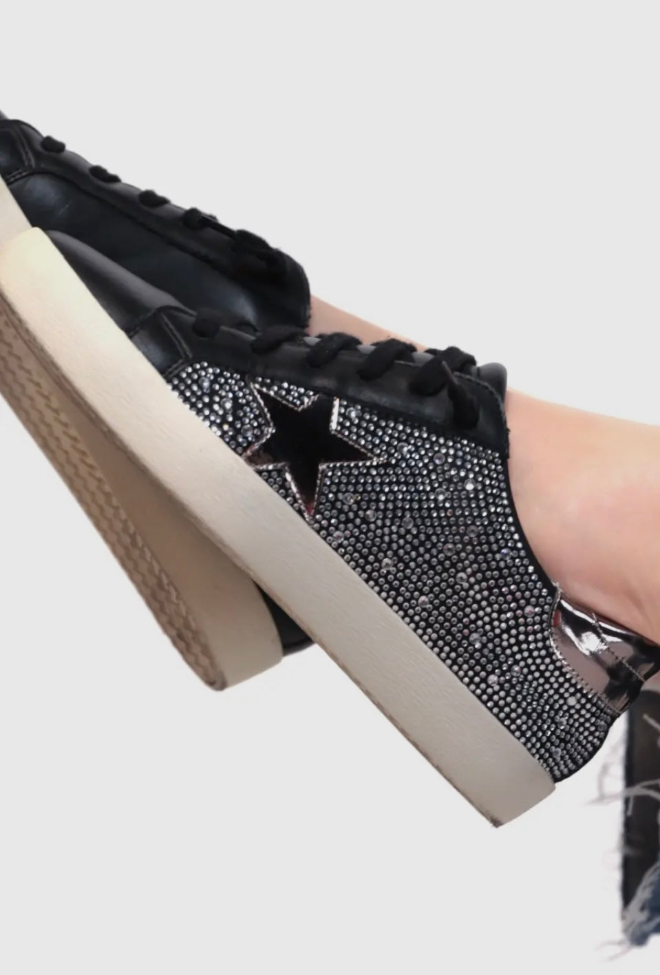 Glimmer and shimmer sneakers