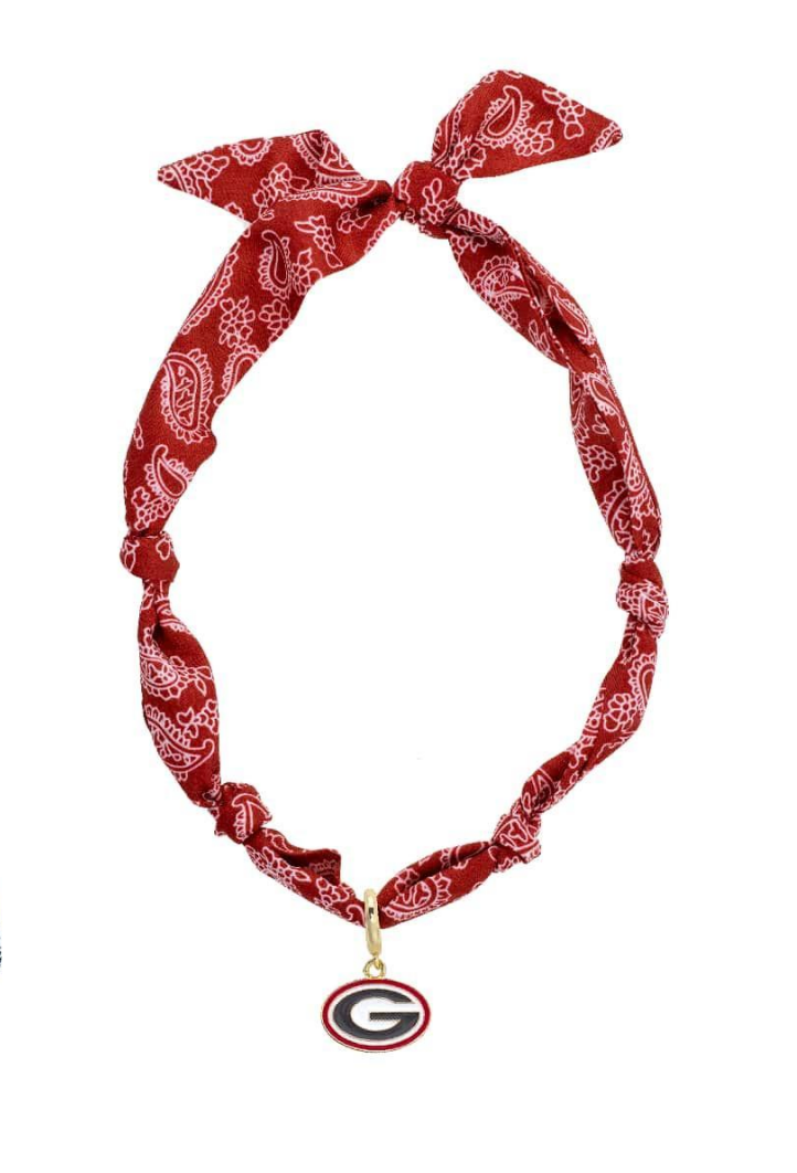 Canvas Style - Georgia Bulldogs Logo Bandana Scarf Necklace