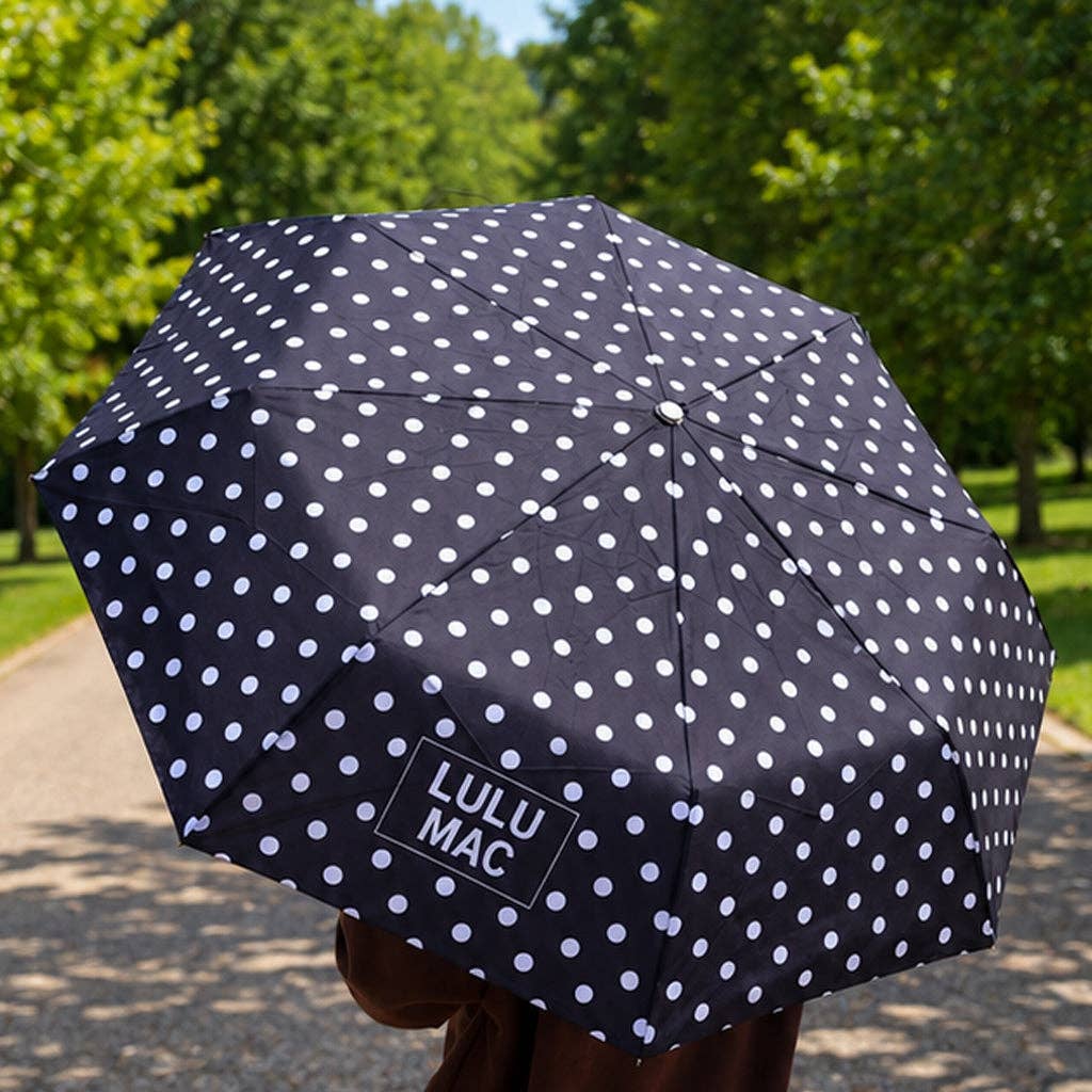 LULU MAC Umbrella Black w/ White Dot