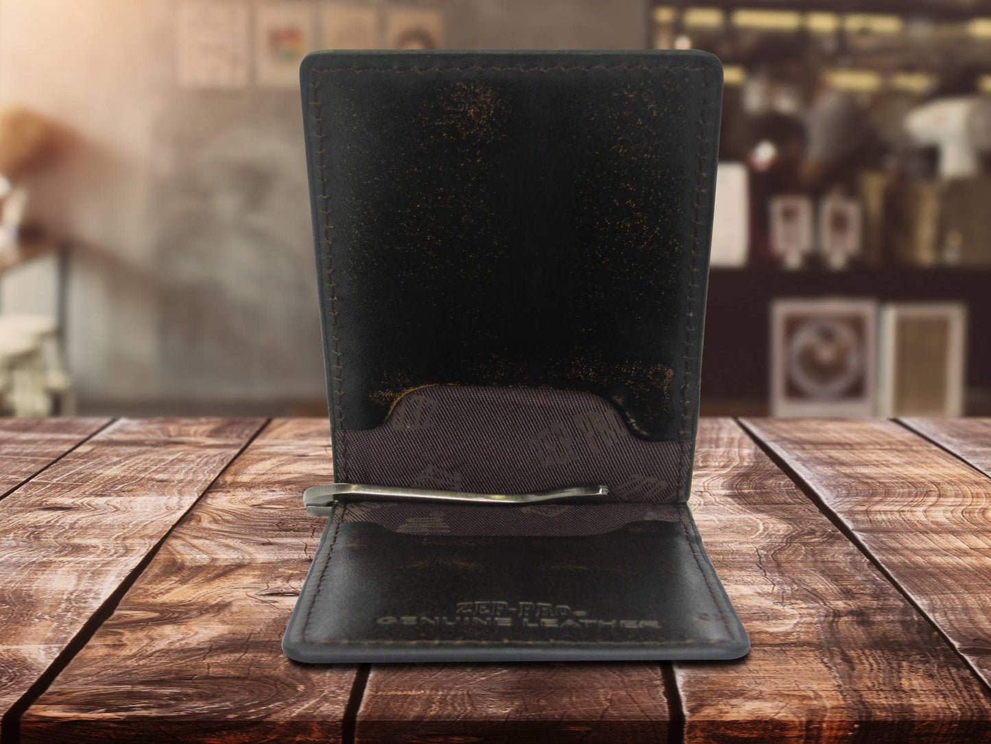 Zep-Pro - Georgia Bulldogs Burnished Leather Front Pocket Clip Wallet