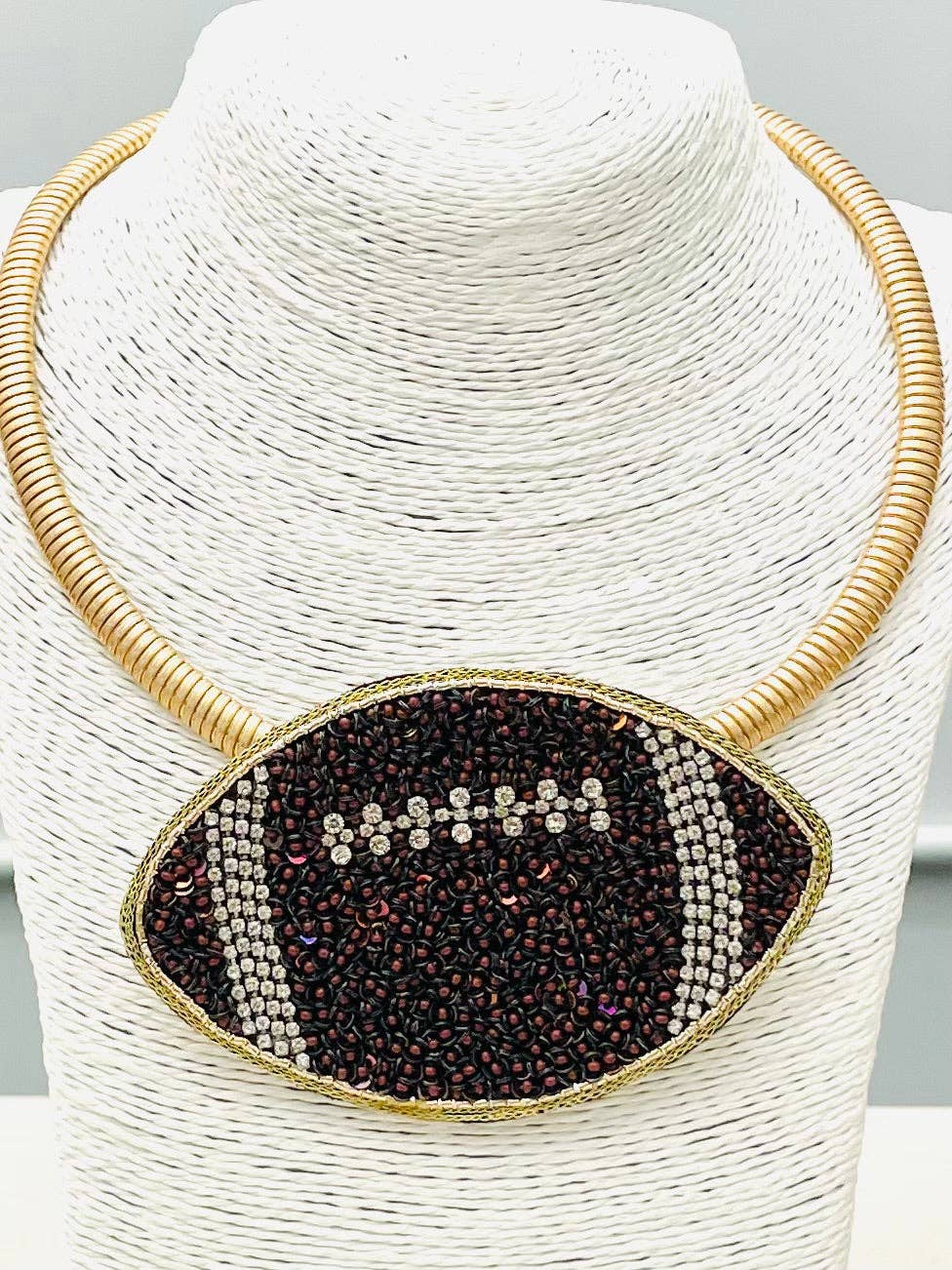 TWO FORTY TWO - FALL - Football Necklace (brown)