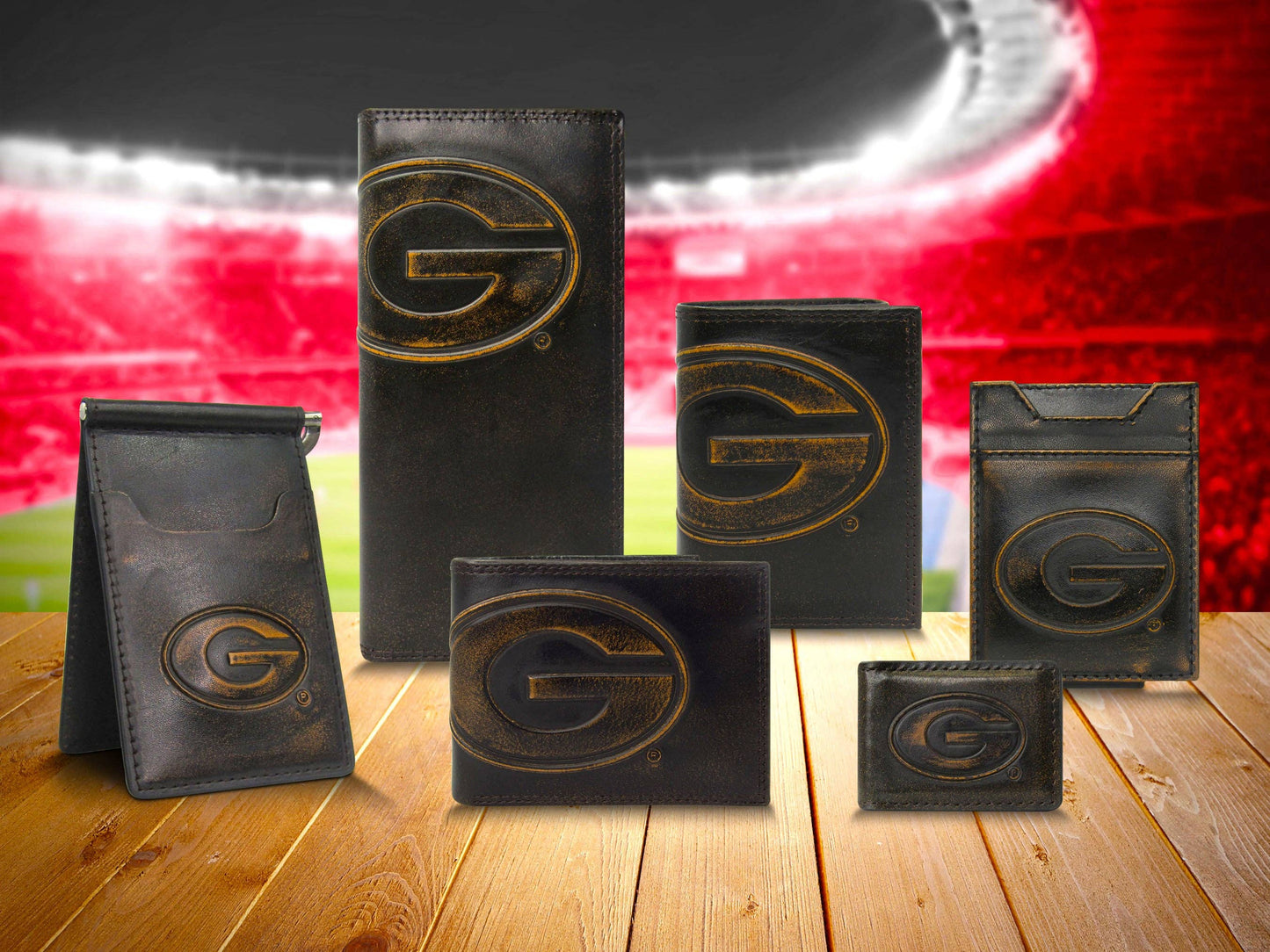 Zep-Pro - Georgia Bulldogs Burnished Leather Bifold Wallet