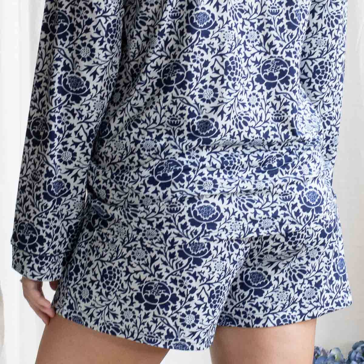 Kaolin Sleep Shorts Ice/Royal