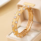 Vintage Style Gold and Pearl Embellished Bangle