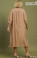 Baylor Taupe Gingham Dress (Curvy Sizes)