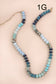 JOSSLYN by wall to wall - NATURAL AGATE GLASS SEMI PRECIOUS BEAD NECKLACE | 80N896