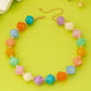 JOSSLYN by wall to wall - Multicolor Oversized Faceted Pastel Bead Necklace | 80N92990