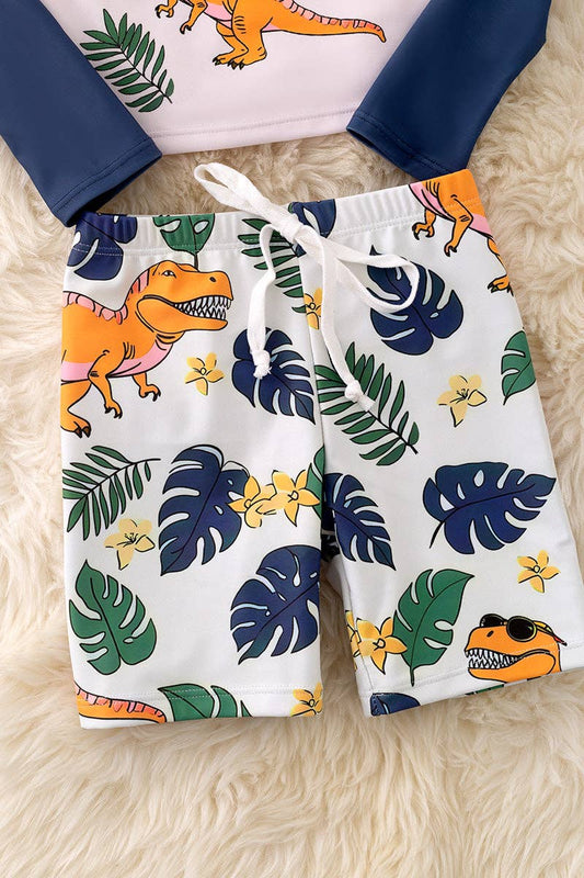 Dinosaur printed Boys two piece swim set