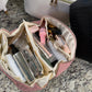 Cream colored Large Capacity Makeup Bag