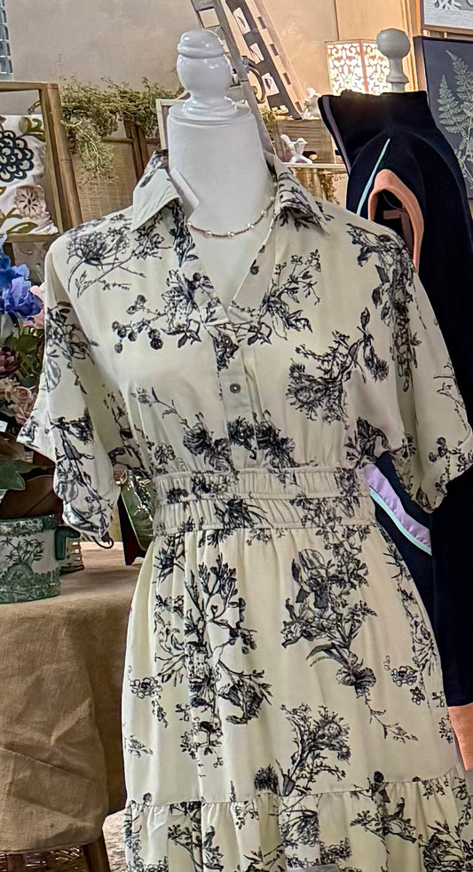 Classy floral transition dress for Fall