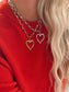 CHANSUTTPEARLS - LARGE OPEN HEART NECKLACE