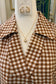 Baylor Taupe Gingham Dress (Curvy Sizes)
