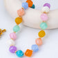 JOSSLYN by wall to wall - Multicolor Oversized Faceted Pastel Bead Necklace | 80N92990
