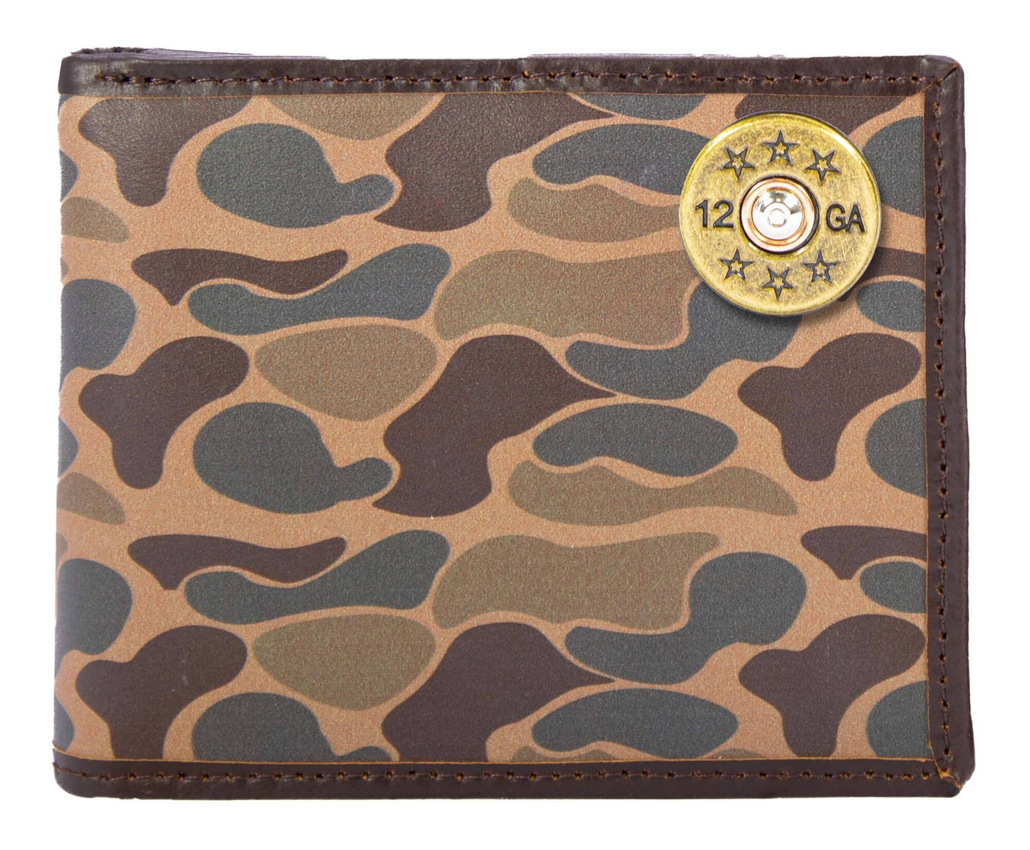 Zep-Pro - Shot Men's Bifold Old School Camo Leather Wallet.