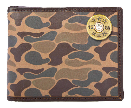 Zep-Pro - Shot Men's Bifold Old School Camo Leather Wallet.