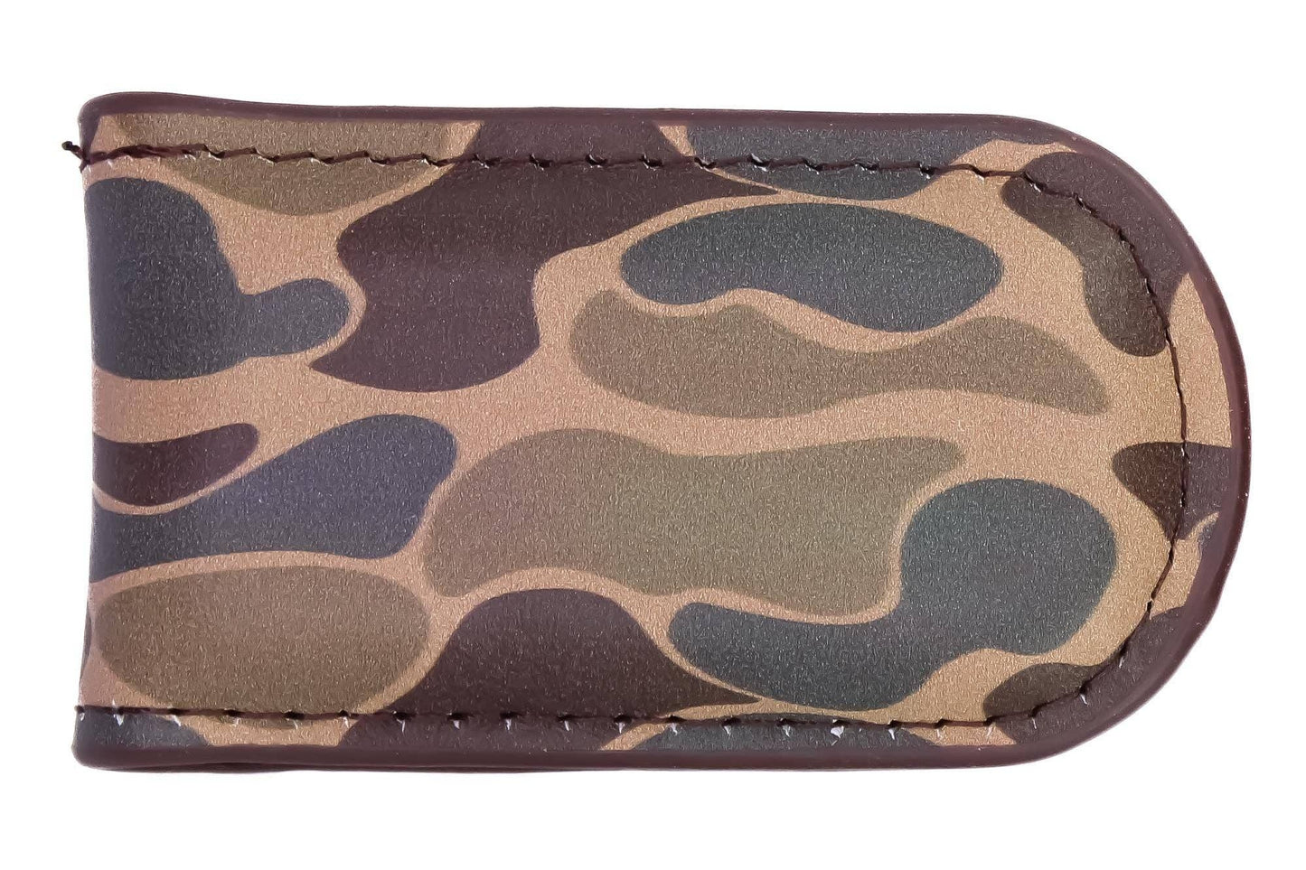 Zep-Pro - Buck Men's Old School Camo Leather Money Clip.