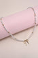 BOW RIBBON PEARL GOLD MIX CHAIN NECKLACE