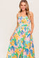 Printed woven midi dress