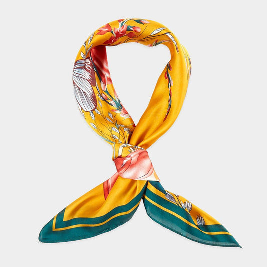Leaves Print Bandana Scarf