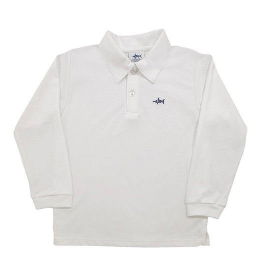 Saltwater Boys Company - SBC Signature Boys Long Sleeve Polo - White