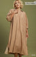 Baylor Taupe Gingham Dress (Curvy Sizes)