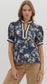 Floral print puff sleeve top
