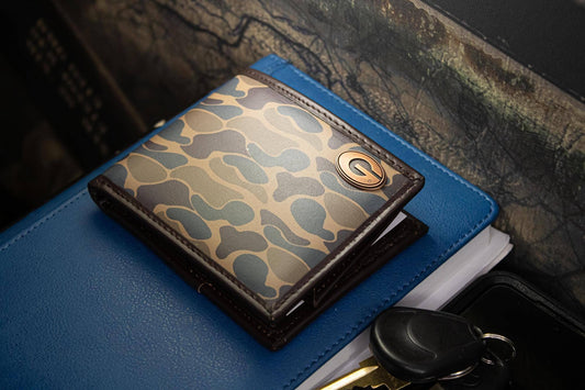 Zep-Pro - Georgia Bulldogs Men's Bifold Old School Camo Leather Wallet.