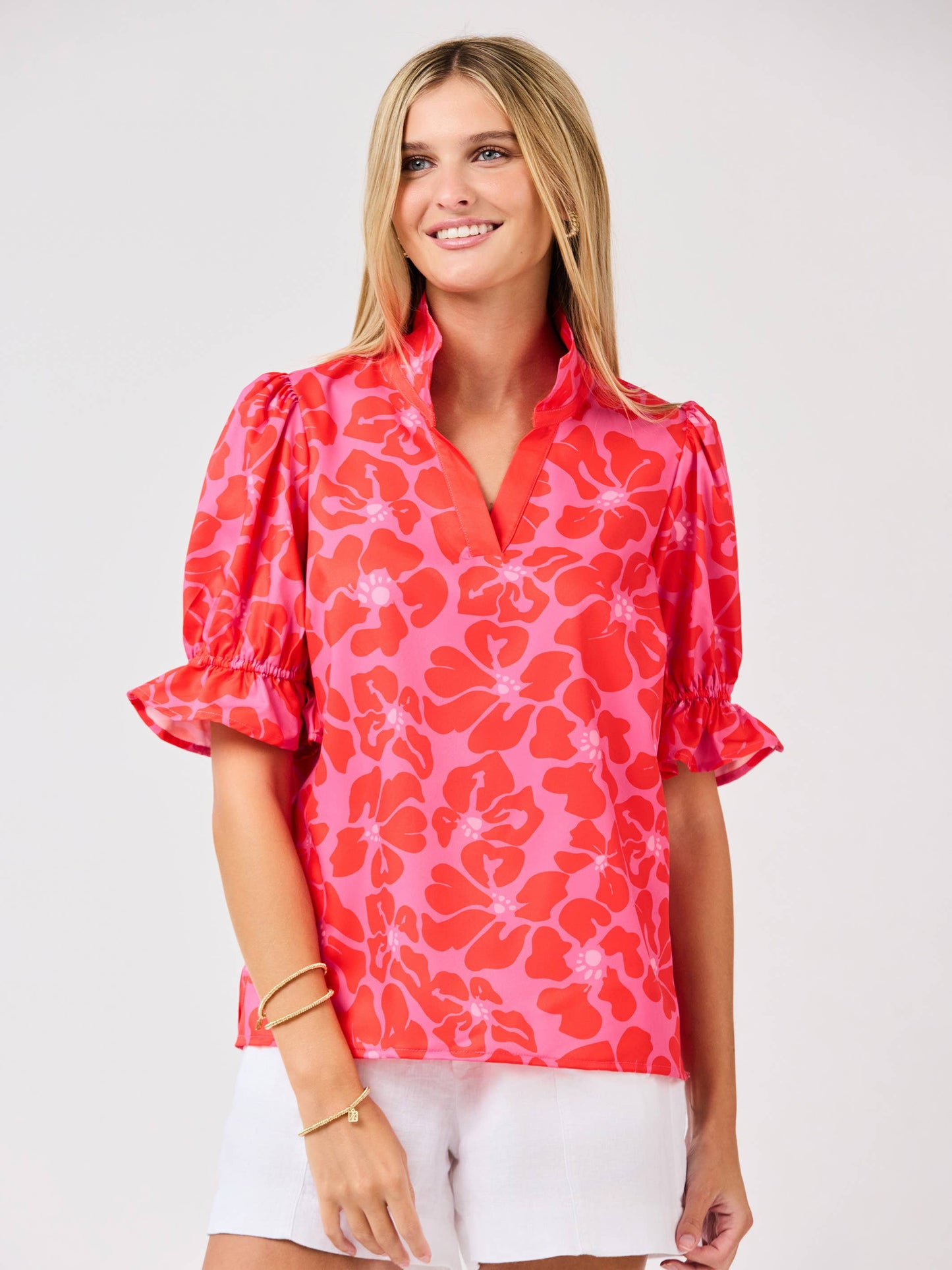Mary Square - Jessica Top | Garden Samba Pink