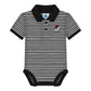 Georgia Bulldogs Striped Infant Polo Bodysuit