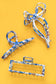 VINTAGE TOILE PATTERN PORCELAIN HAIR CLAW CLIPS