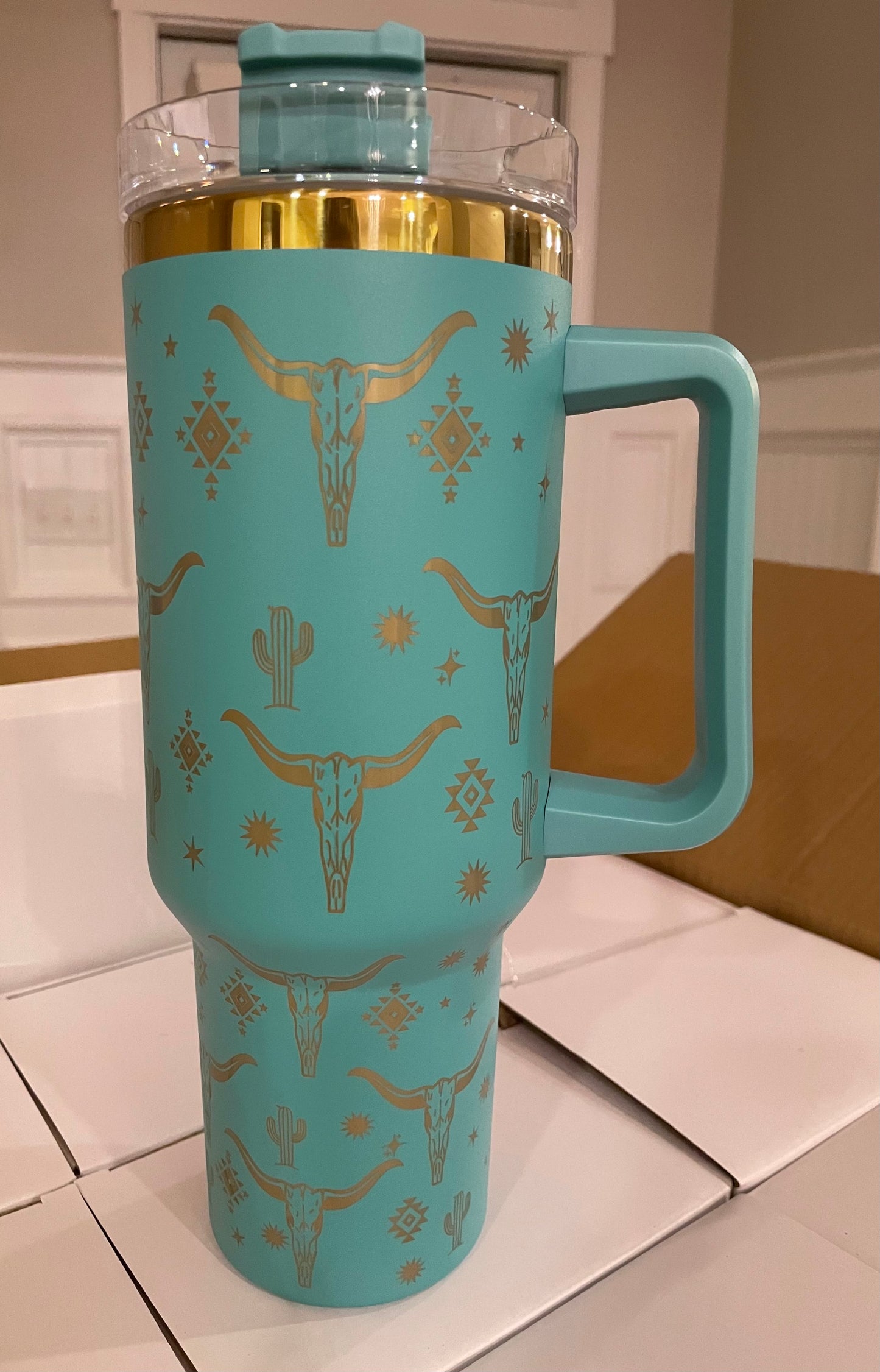 Laser Engraved Western Tumbler