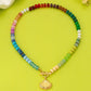JOSSLYN by wall to wall - Rainbow Beaded Seashell Charm Necklace | 80N92899