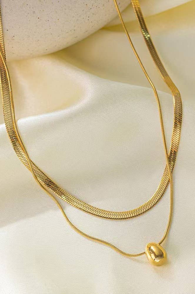 18K STAINLESS STEEL TARNISH FREE NECKLACE SET